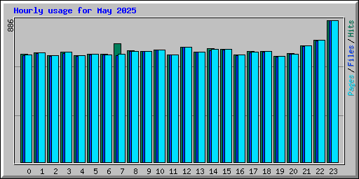 Hourly usage for May 2025