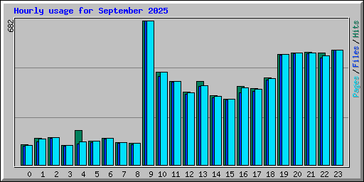 Hourly usage for September 2025