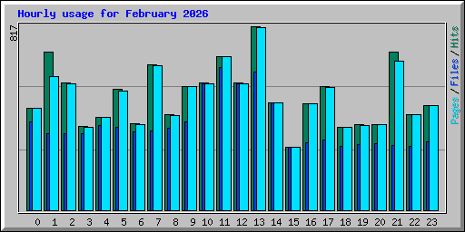 Hourly usage for February 2026