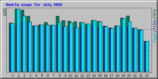 Hourly usage for July 2026